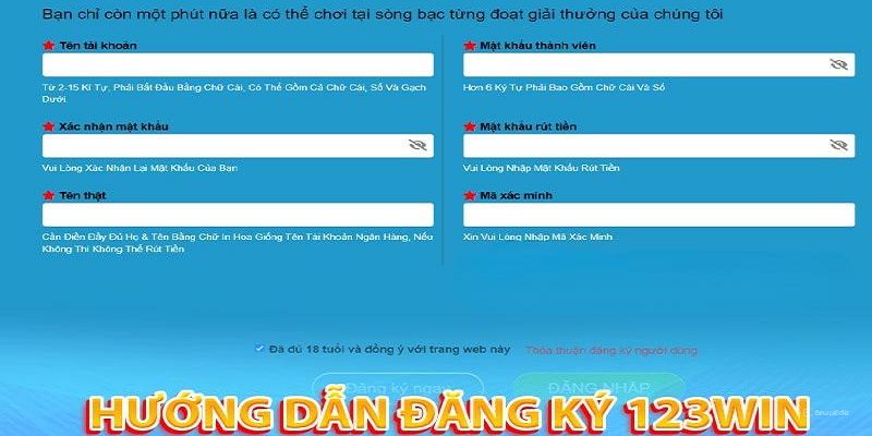 Hướng Dẫn Đăng Ký Vào Website 123win Chi Tiết Cho Tân Thủ